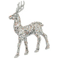 Matte Silver Deer Ornament