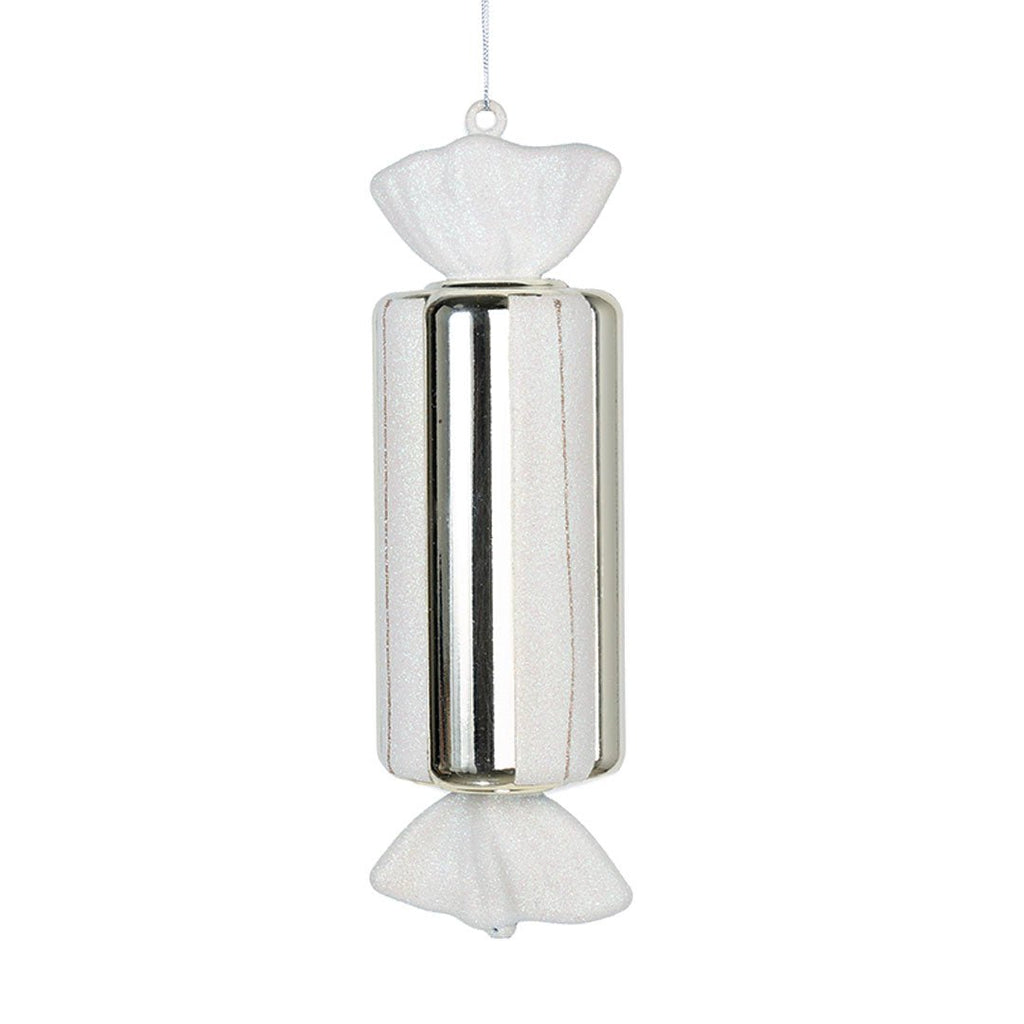 Matte White & Shiny Champagne 12" BonBon Ornament