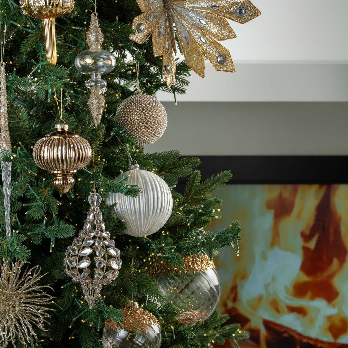 Champagne Gold Burst Ornament