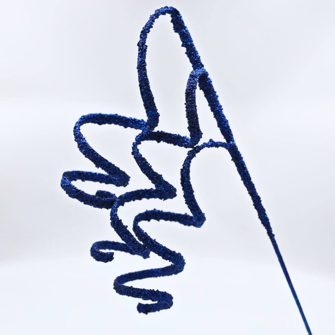 Midnight Blue Glitter Twirl Pick