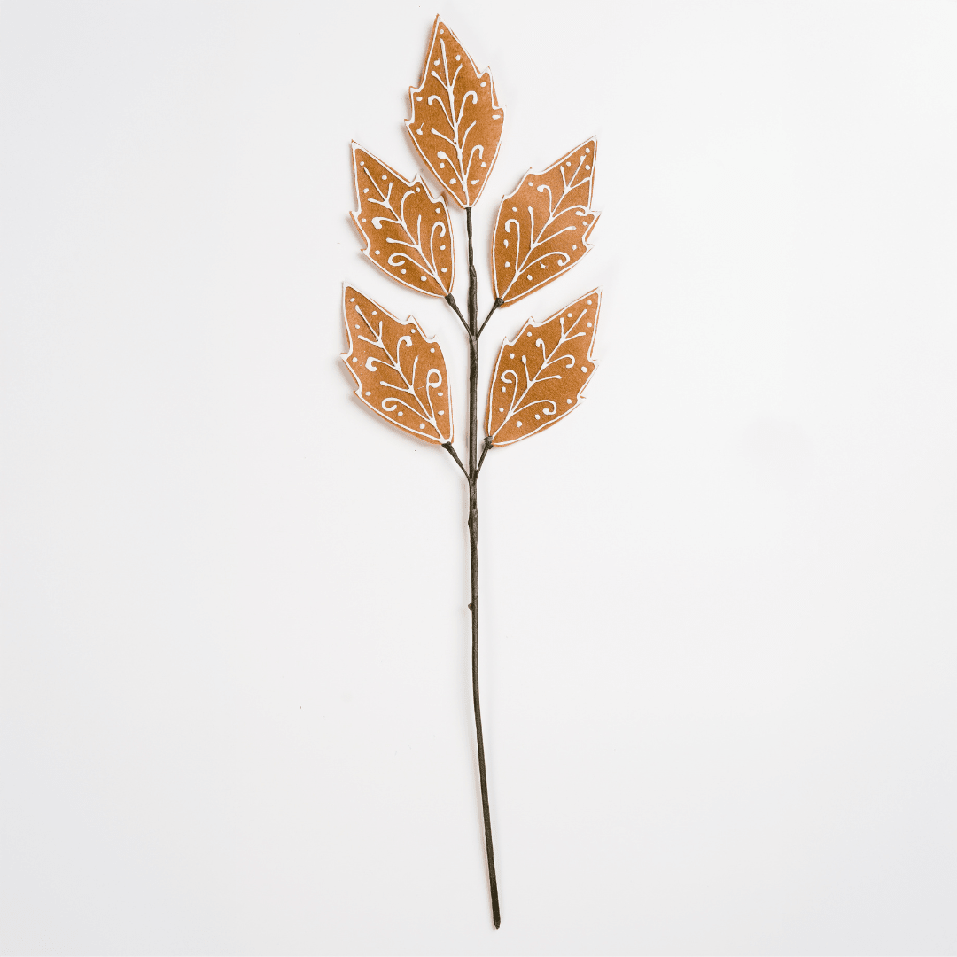 Natural Felt Poinsettia Pick with Red Berries 13"