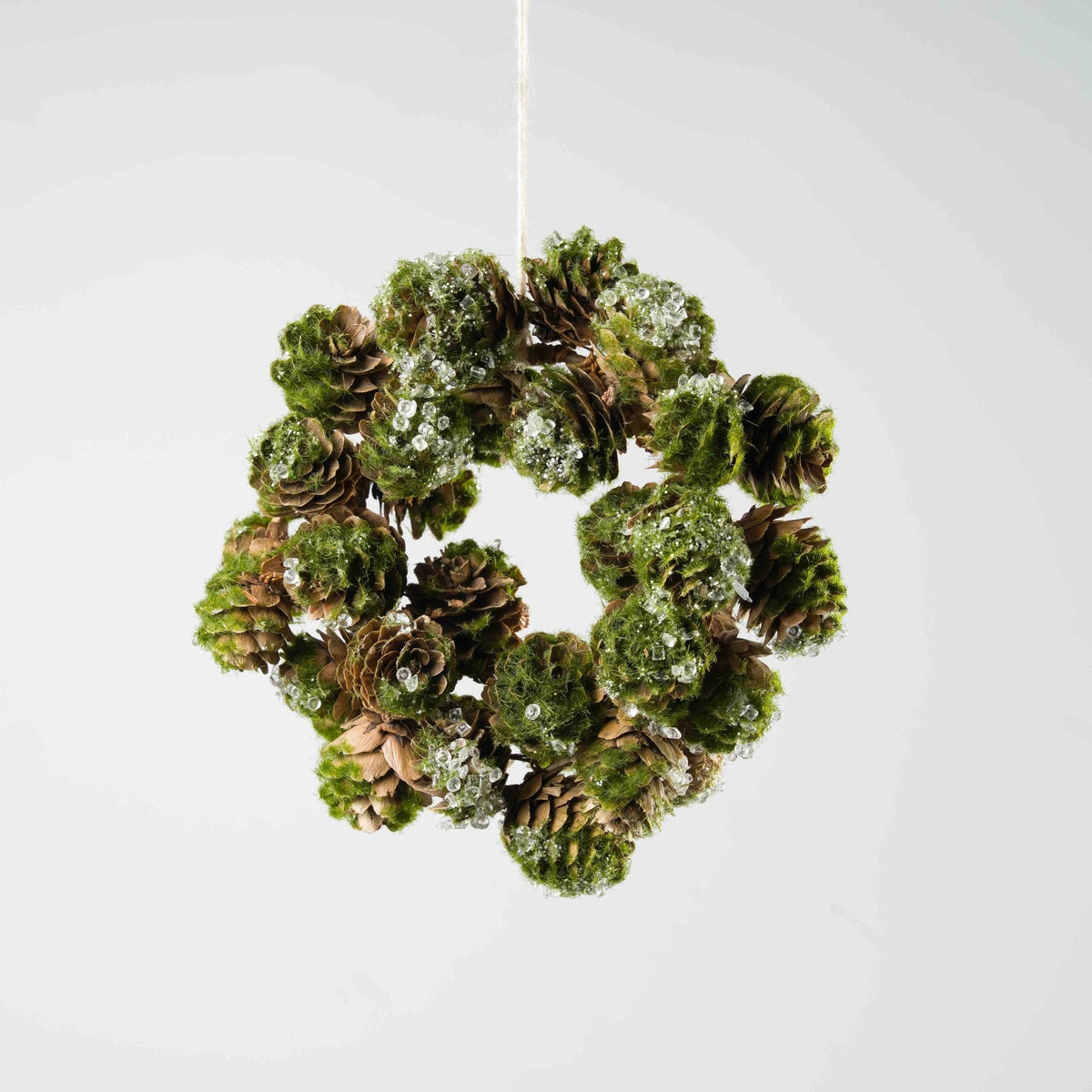 Natural Green Botanica Pinecone Mini Wreath Ornament