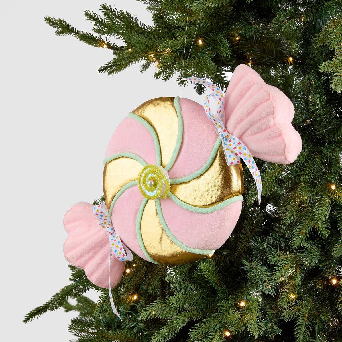 Pastel Pink & Gold Candy Ornament