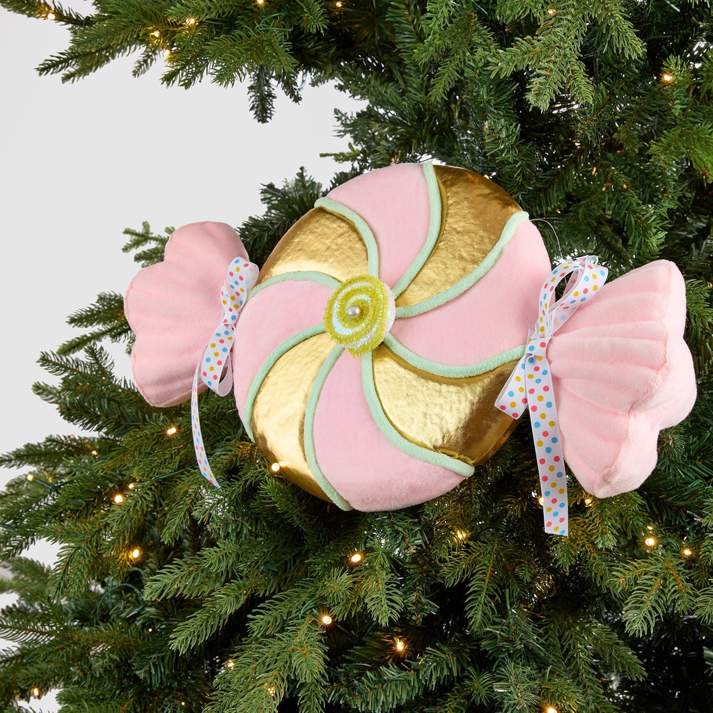 Pastel Pink & Gold Candy Ornament