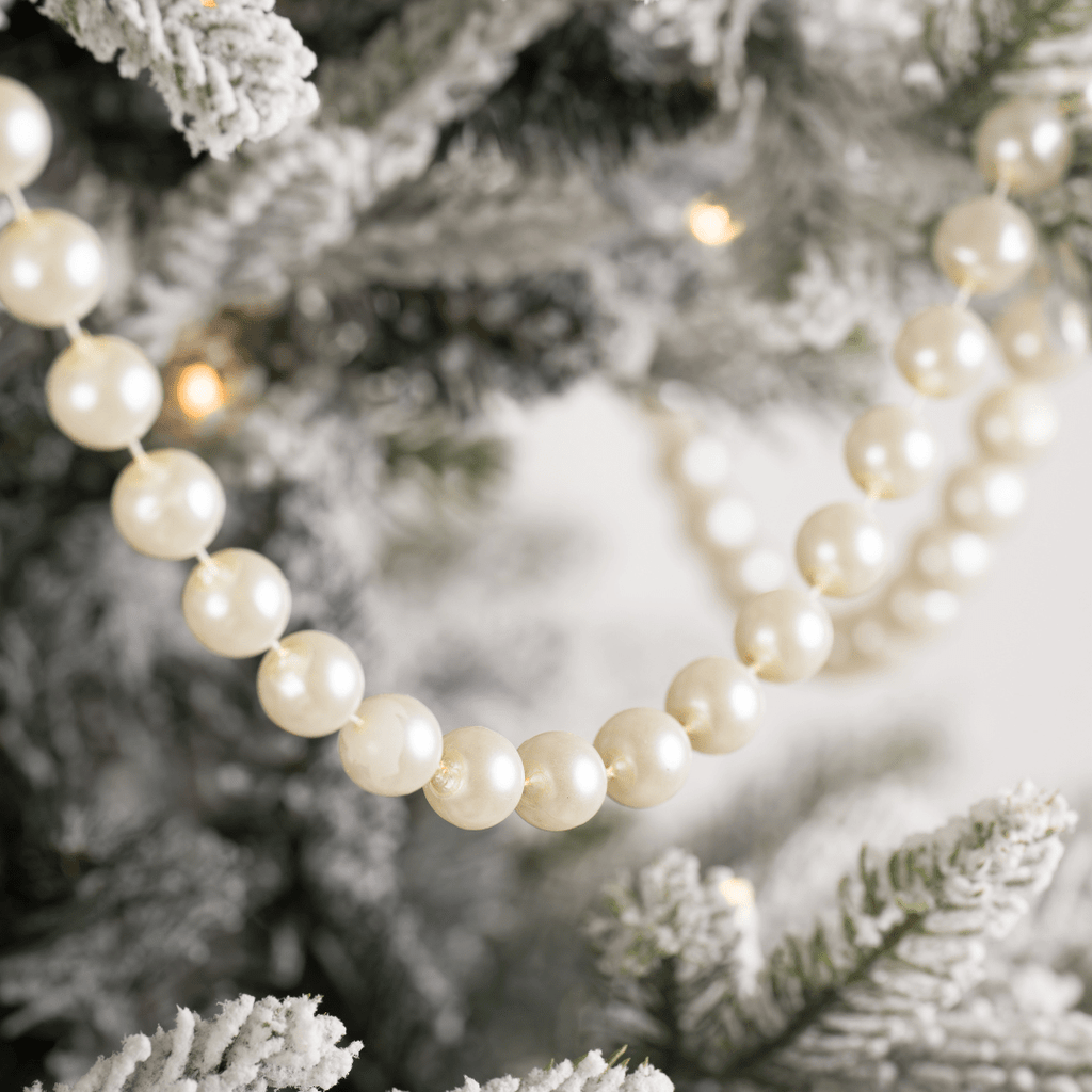 Pearl Beige Bead Garland 15 ft