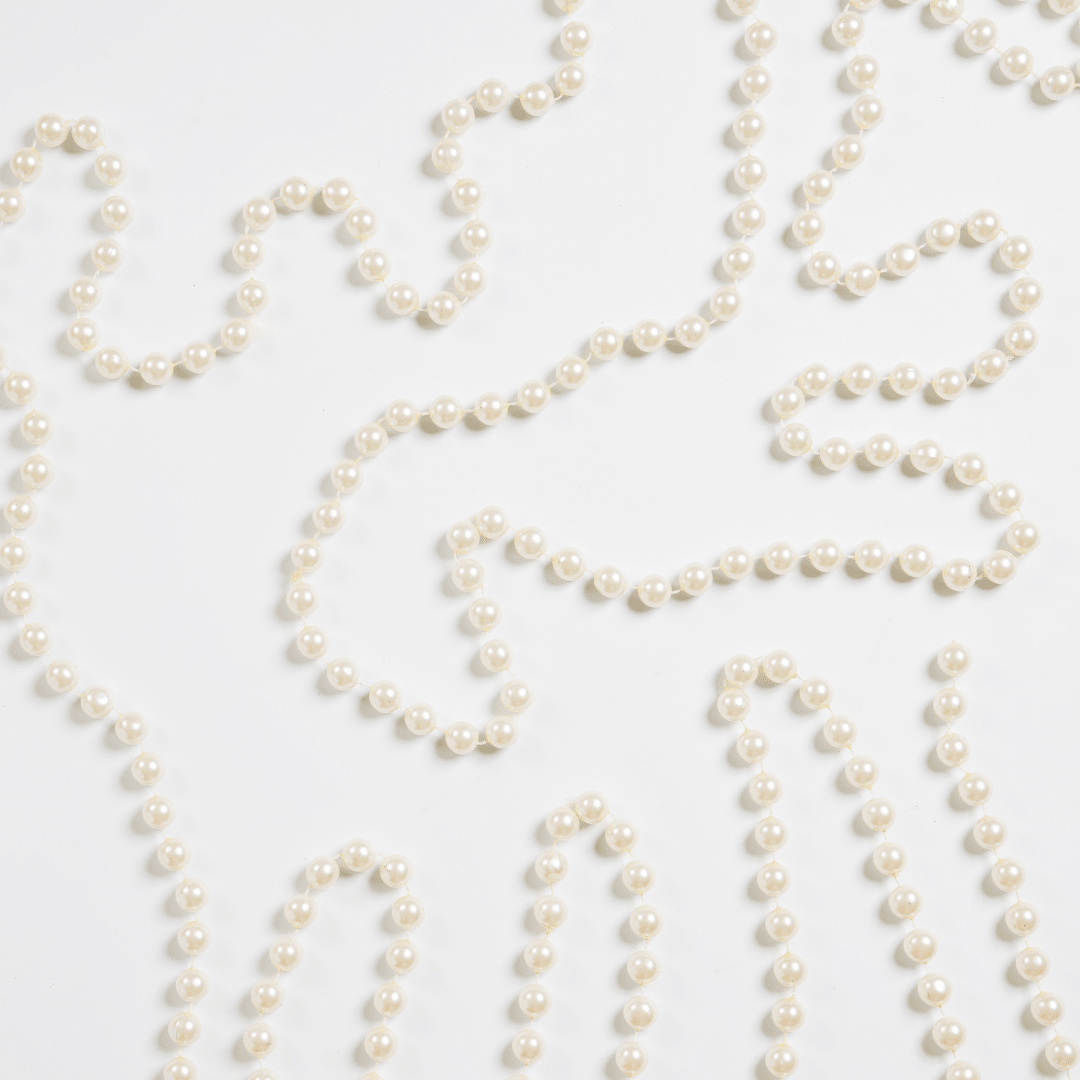 Pearl Beige Bead Garland 15 ft