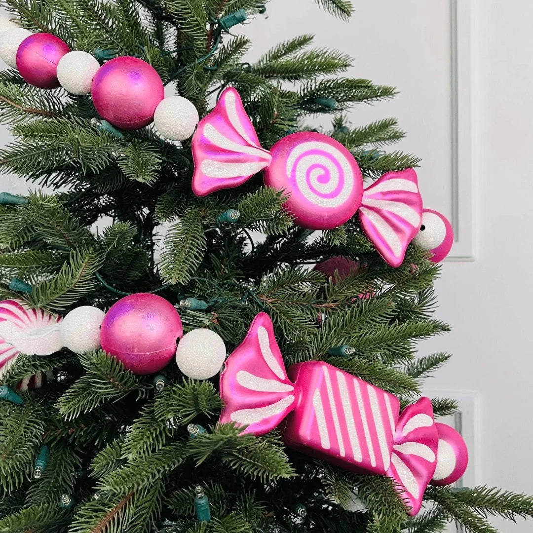Pink Peppermint Candy Garland- 6 ft