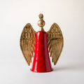 Red & Gold Metal Angel with Jute