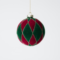 Red Green Glass Ball Hanging Ornament