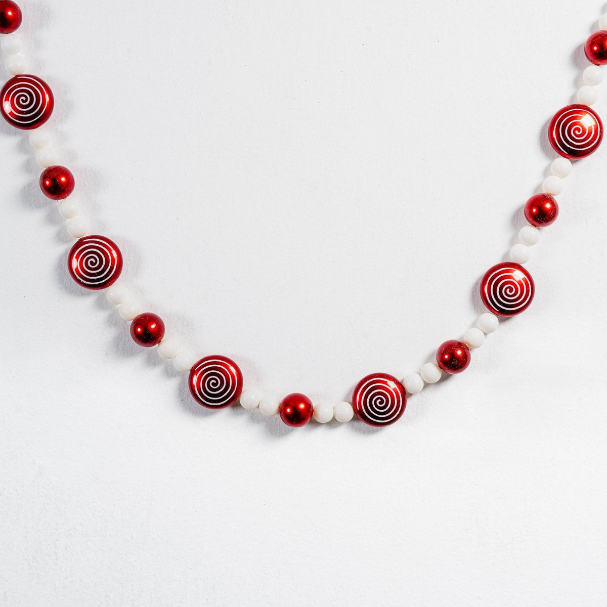 Red Peppermint Candy Garland- 6ft