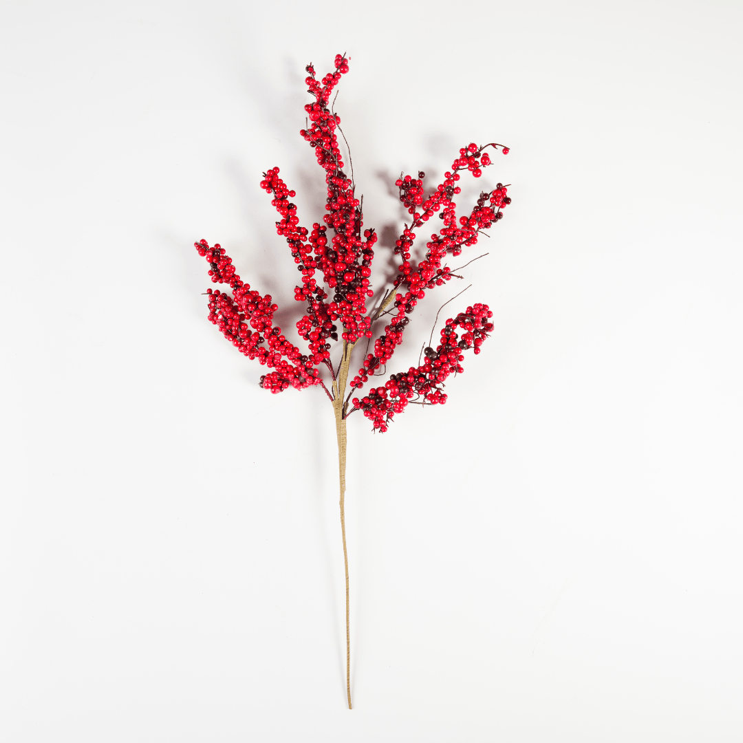 Red Real Touch Mini Berry Stem Pick 28"