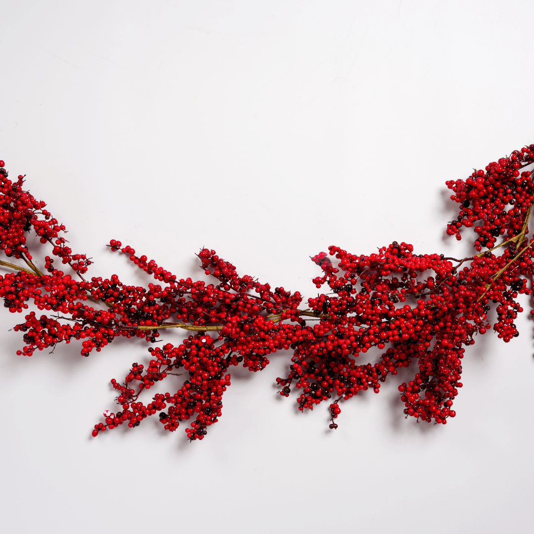 Red Real Touch Thin Berry Garland