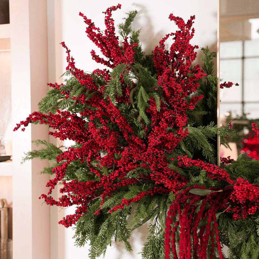 Red Real Touch Thin Berry Garland