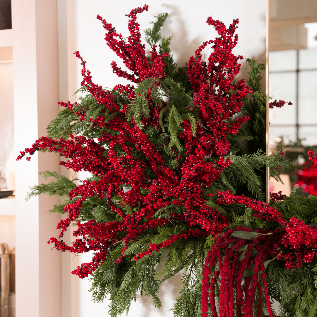 Red Real Touch Thin Berry Garland