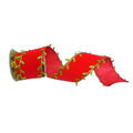 Red Ribbon with Vine Detail
