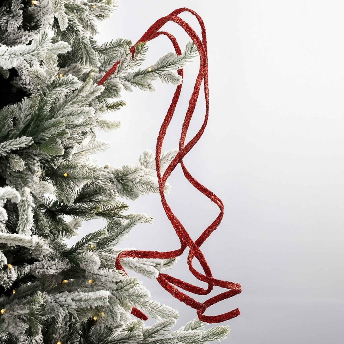 Red Twirl Ribbon Festive Pick