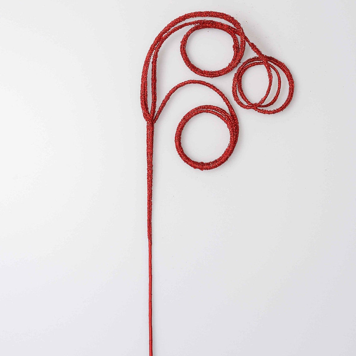 Red Twirl Ribbon Festive Pick