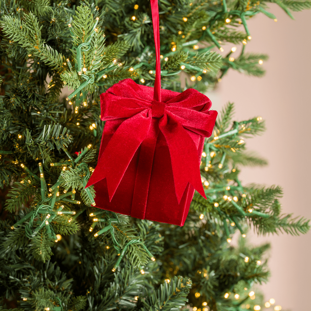Red Velvet Gift Box Ornament