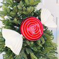 Red & White Round Candy Oversized Ornament