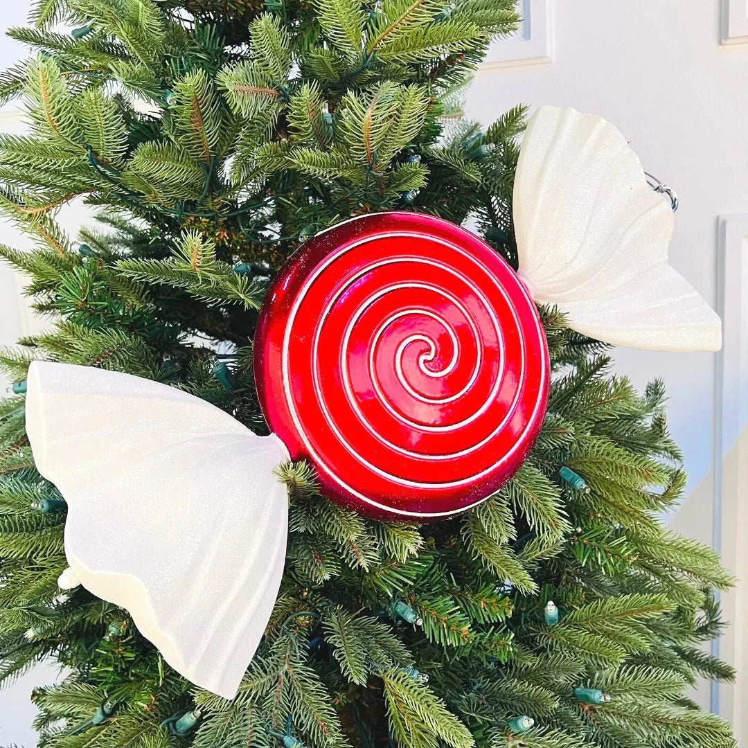 Red & White Round Candy Oversized Ornament