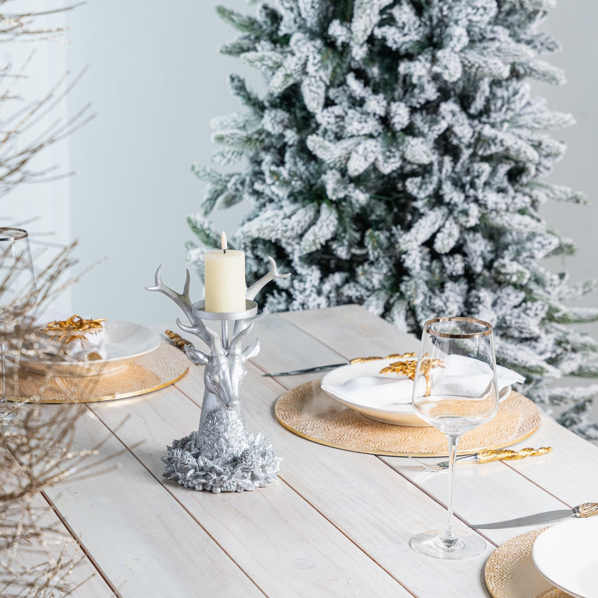 Resin STAG Head Candle Holder Tabletop