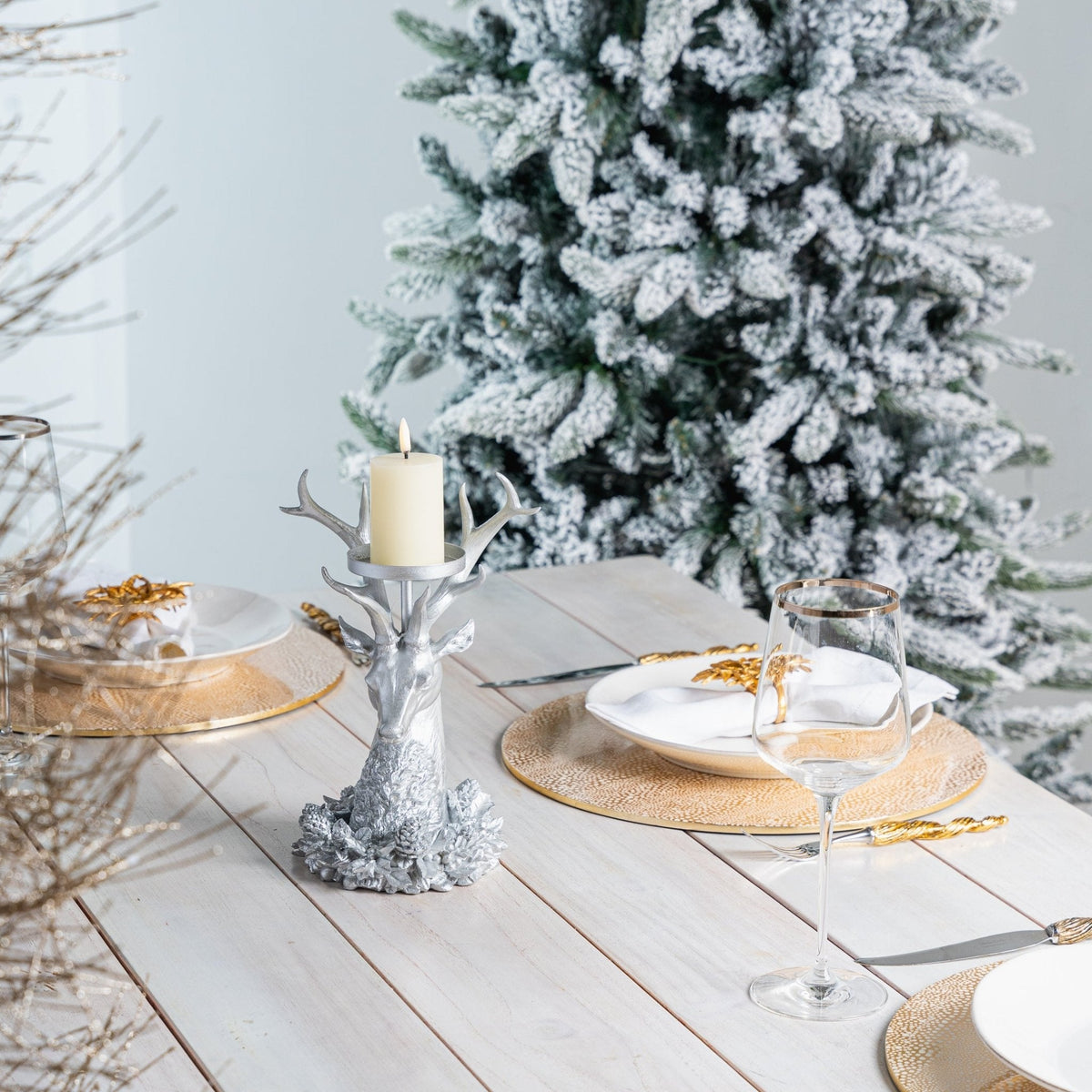 Resin STAG Head Candle Holder Tabletop