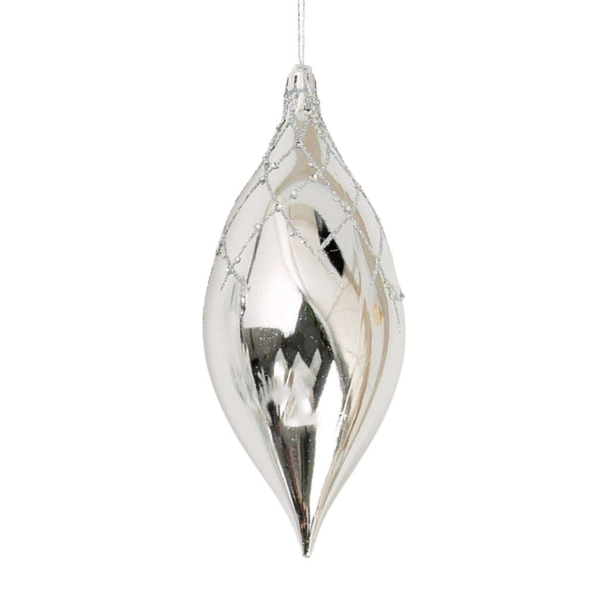 Shiny Silver 7" Shuttle Ornament