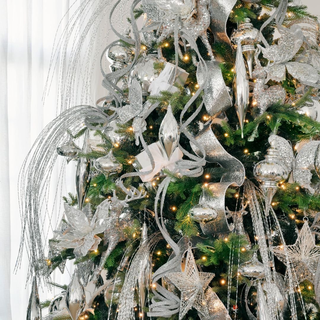 Shiny Silver 7" Shuttle Ornament