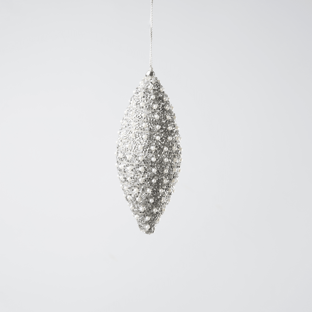 Silver Adorned Finial Ornament