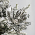 Silver Blooming Magnolia Pick with Pearl buds