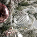 Silver Glass Ornament with Floating Gliiter