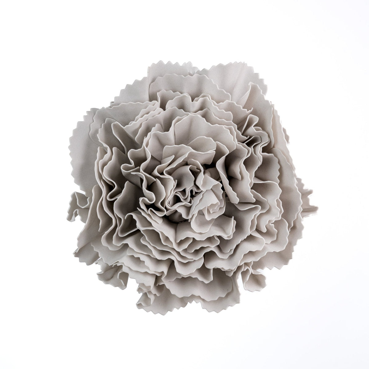 Silver Glitter Carnation Flower Ornament