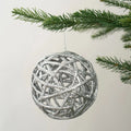 Silver Kraft Paper Ball Ornament