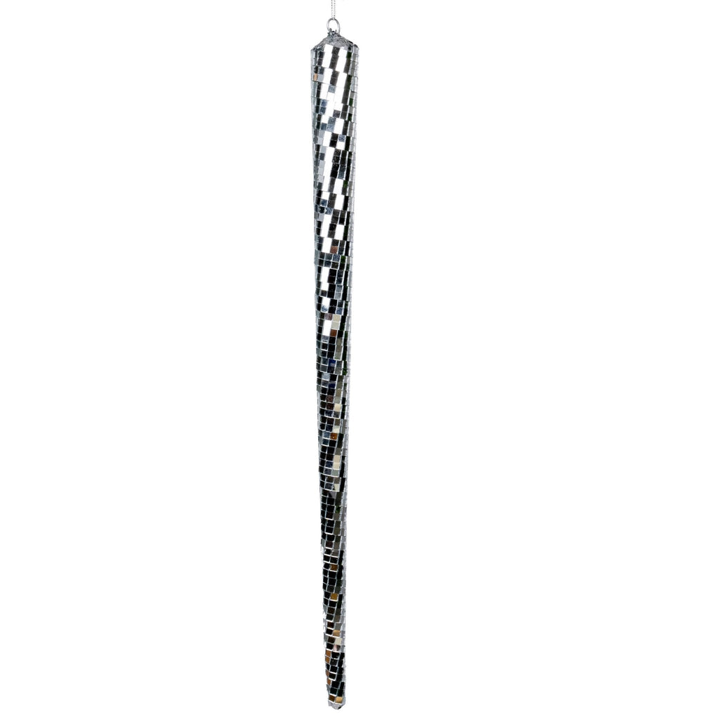 Silver Mirror 18" Icicle Ornament