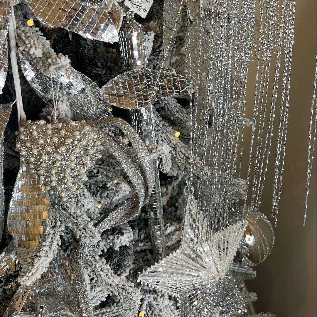 Silver Mirror 24" Icicle Ornament