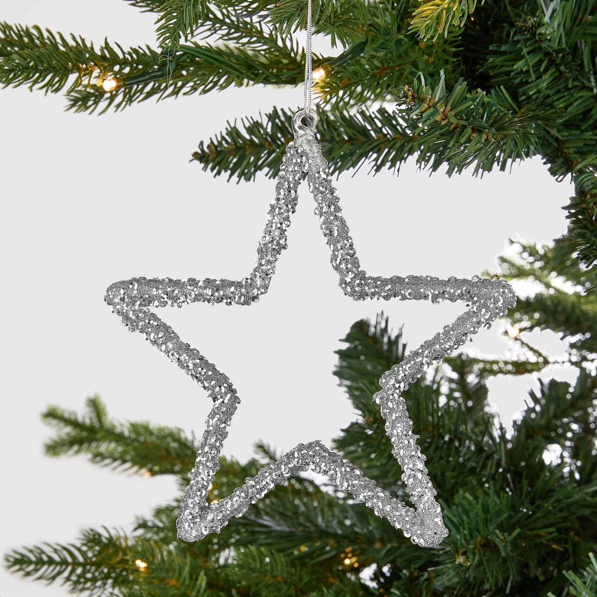 Silver Wired Star Ornament