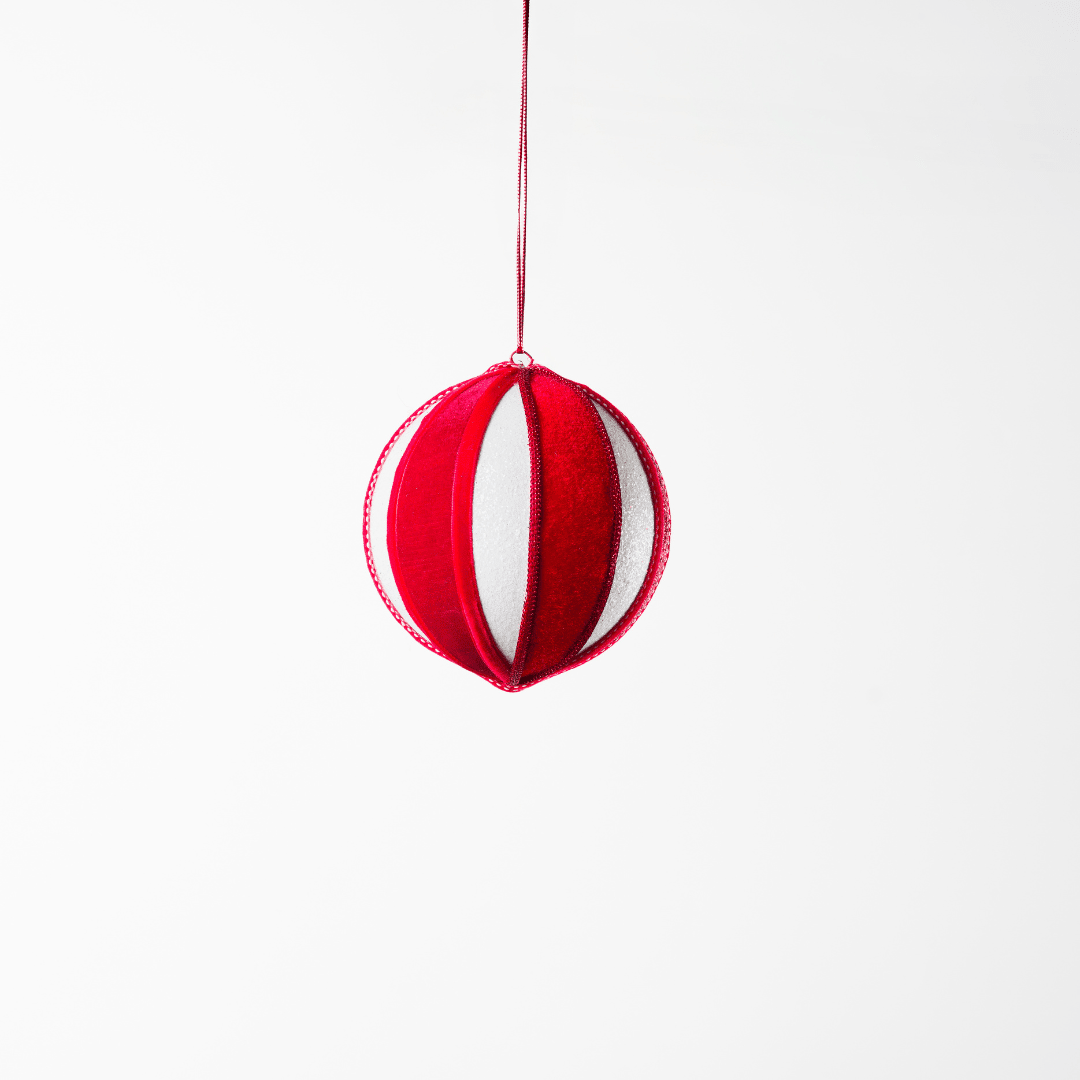 Striped Ball Ornament 5"