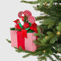 Striped Red & White Gift-Box With Candy Lollipops