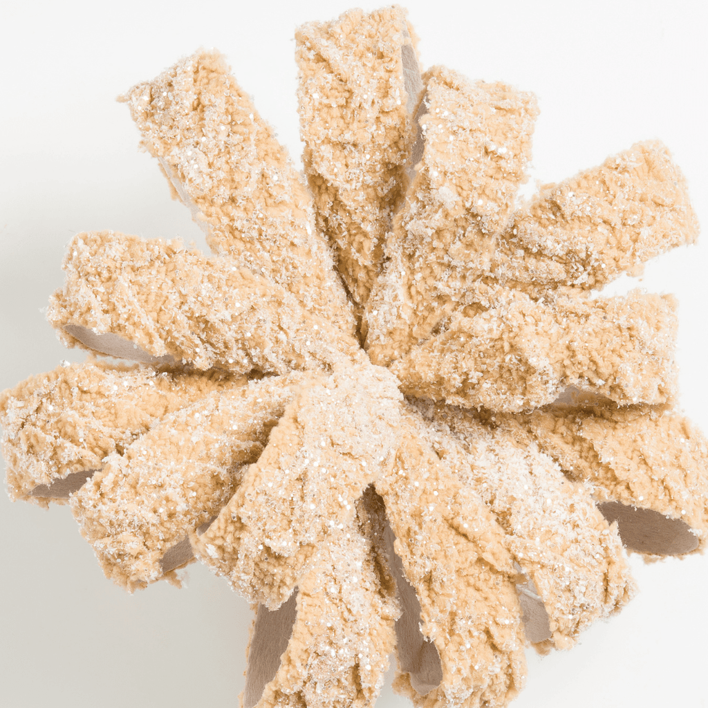 Taupe Burlap Flower Pick