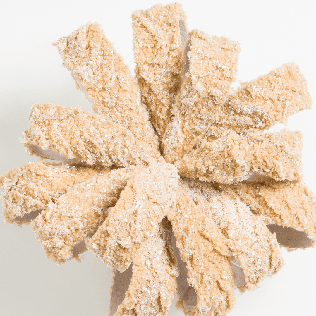 Taupe Burlap Flower Pick