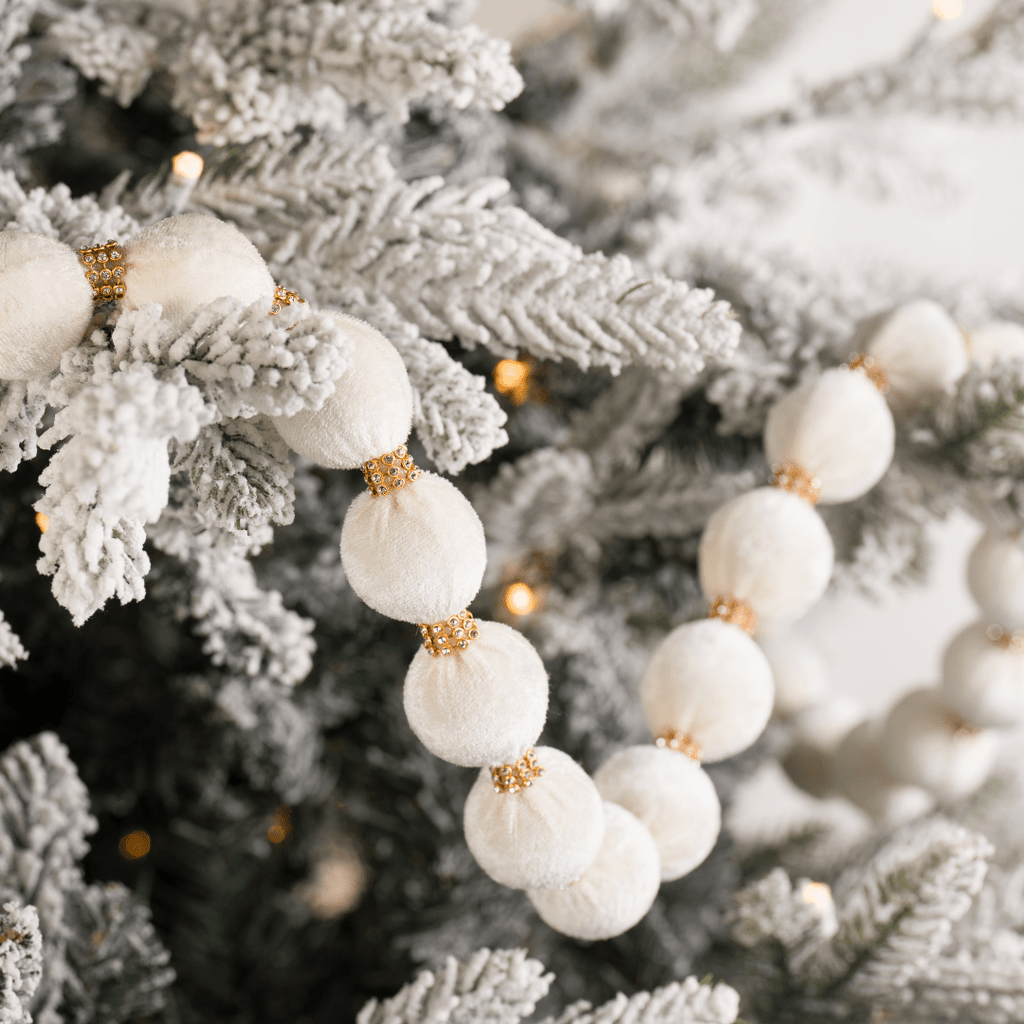 Velvet And Crystal Lace Ball Garland
