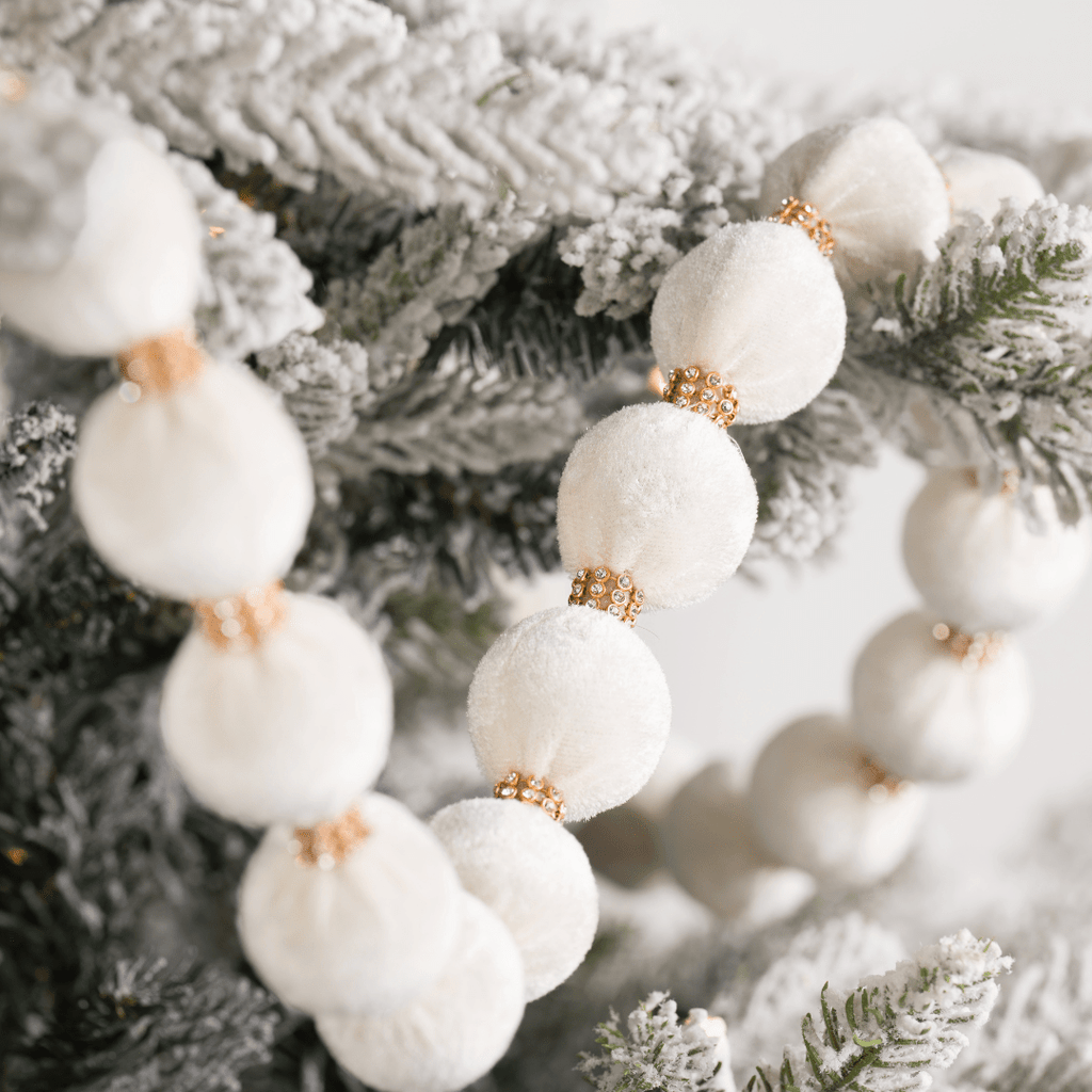 Velvet And Crystal Lace Ball Garland