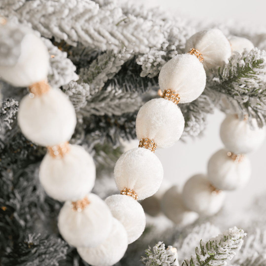 Velvet And Crystal Lace Ball Garland