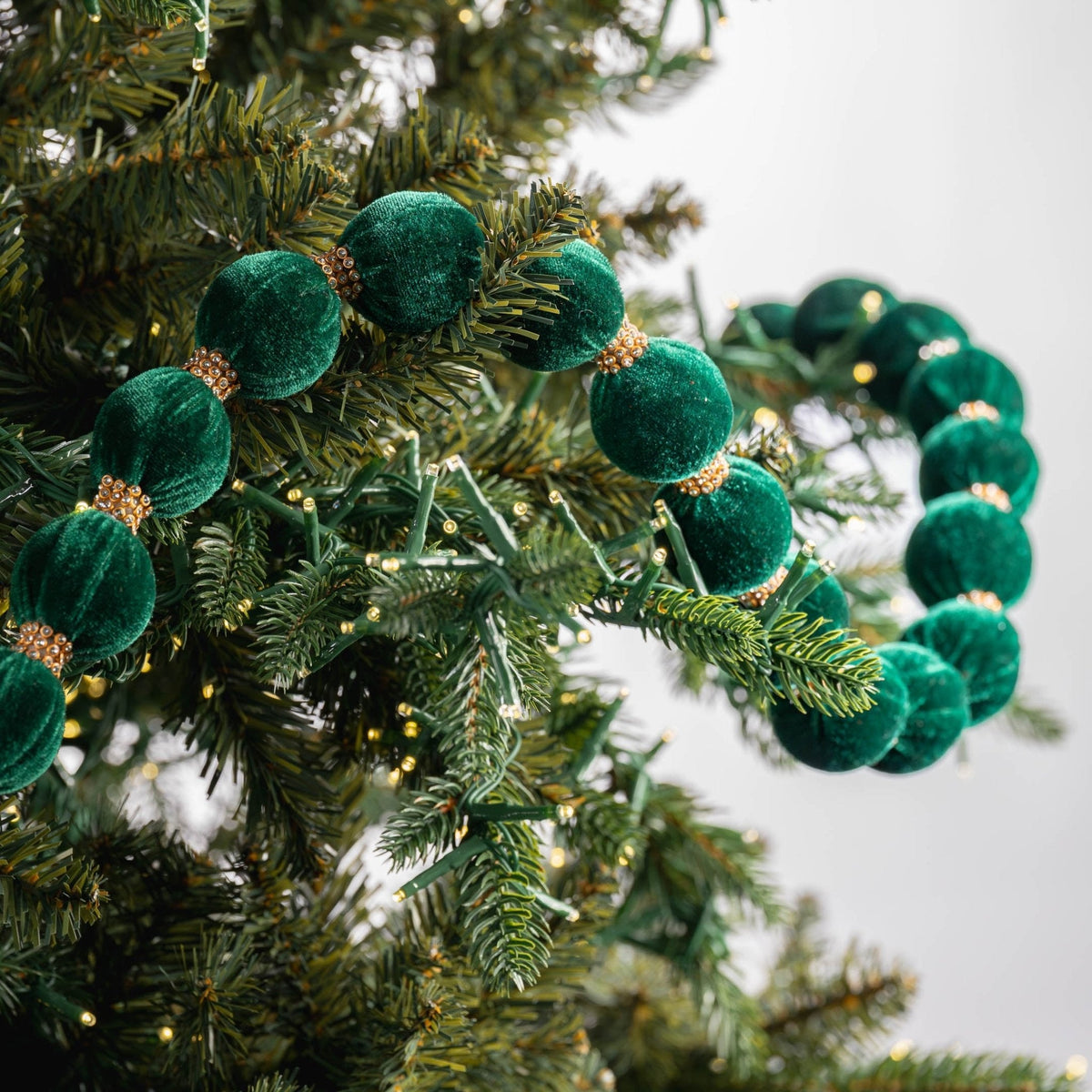Velvet And Crystal Lace Ball Garland
