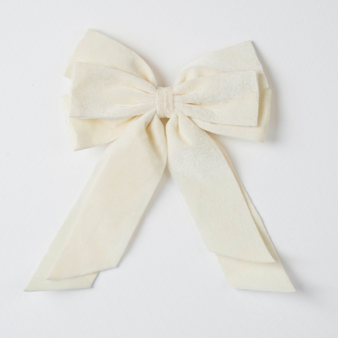 Velvet Clip-On Bow