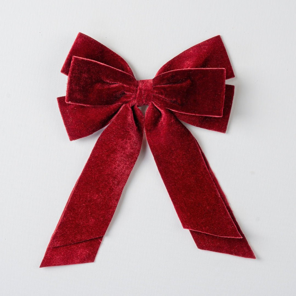 Velvet Clip-On Bow