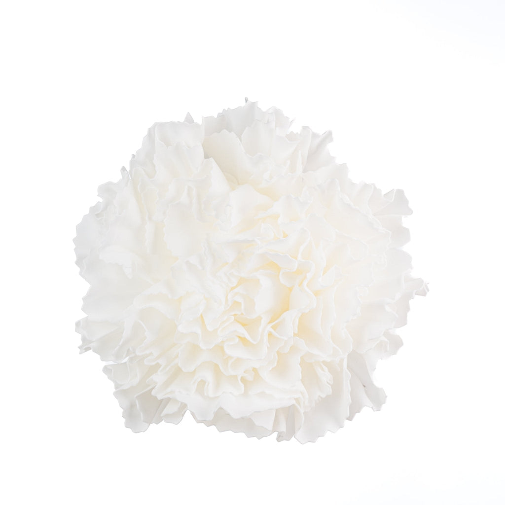 White Carnation Flower with Glitter