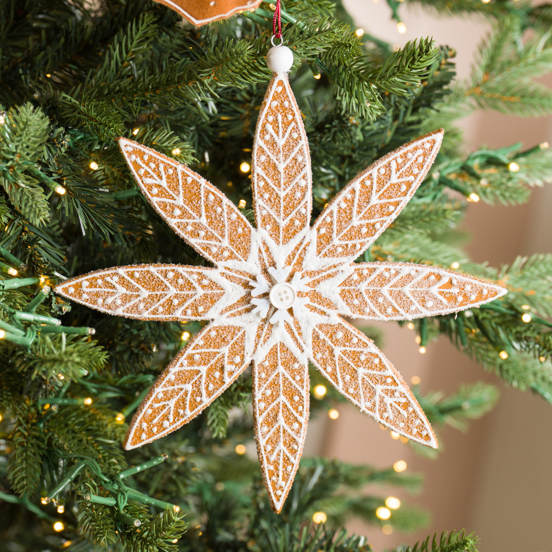 White Felt Snowflake Ornament 9.5"