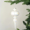 White Finial Ornament In A Glossy Finish