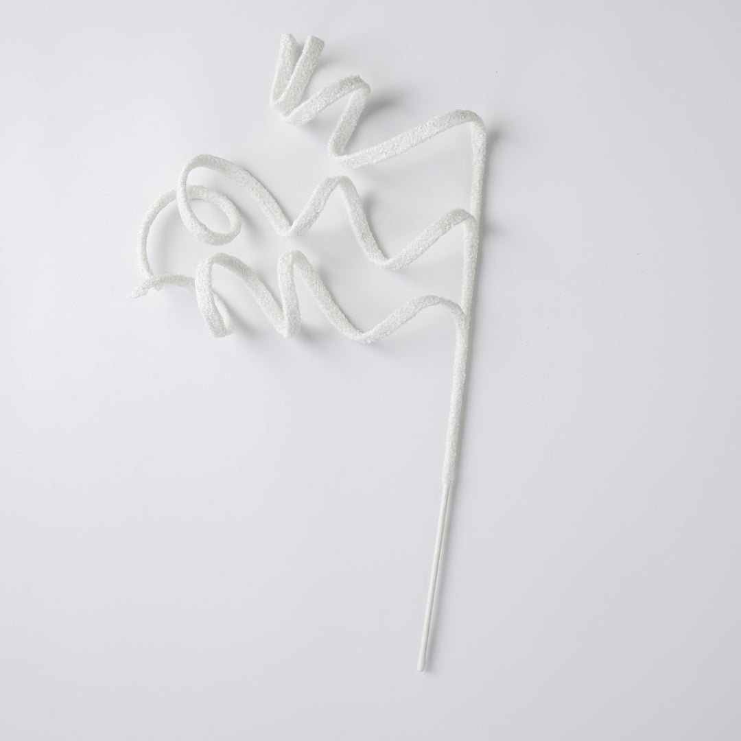 White Glitter Twirl Pick